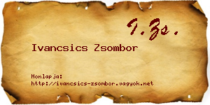 Ivancsics Zsombor névjegykártya