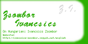 zsombor ivancsics business card